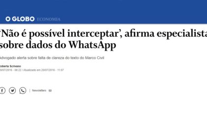 ‘Não é possível interceptar’, afirma especialista sobre dados do WhatsApp