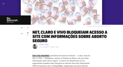 NET, Claro e Vivo bloqueiam acesso a site com informações sobre aborto seguro