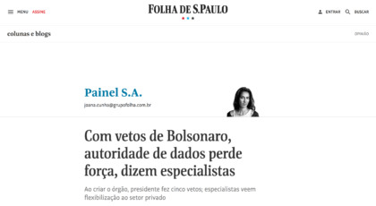 Com vetos de Bolsonaro, autoridade de dados perde força, dizem especialistas