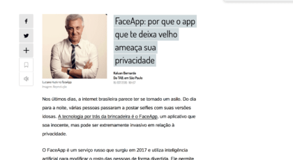 FaceApp: por que o app que te deixa velho ameaça sua privacidade