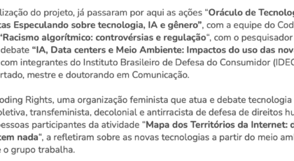 Inteligência artificial para quem? Leituras críticas sobre as novas tecnologias